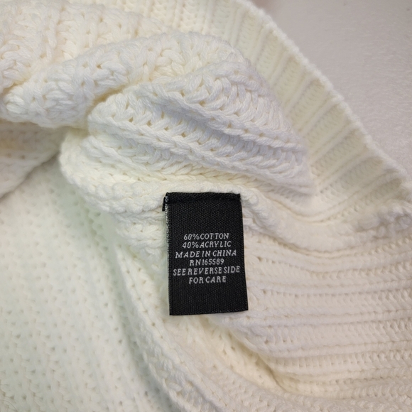 La Joie Cream Cable Knit Crewneck Sweater Women's Size 3X - Picture 6 of 6